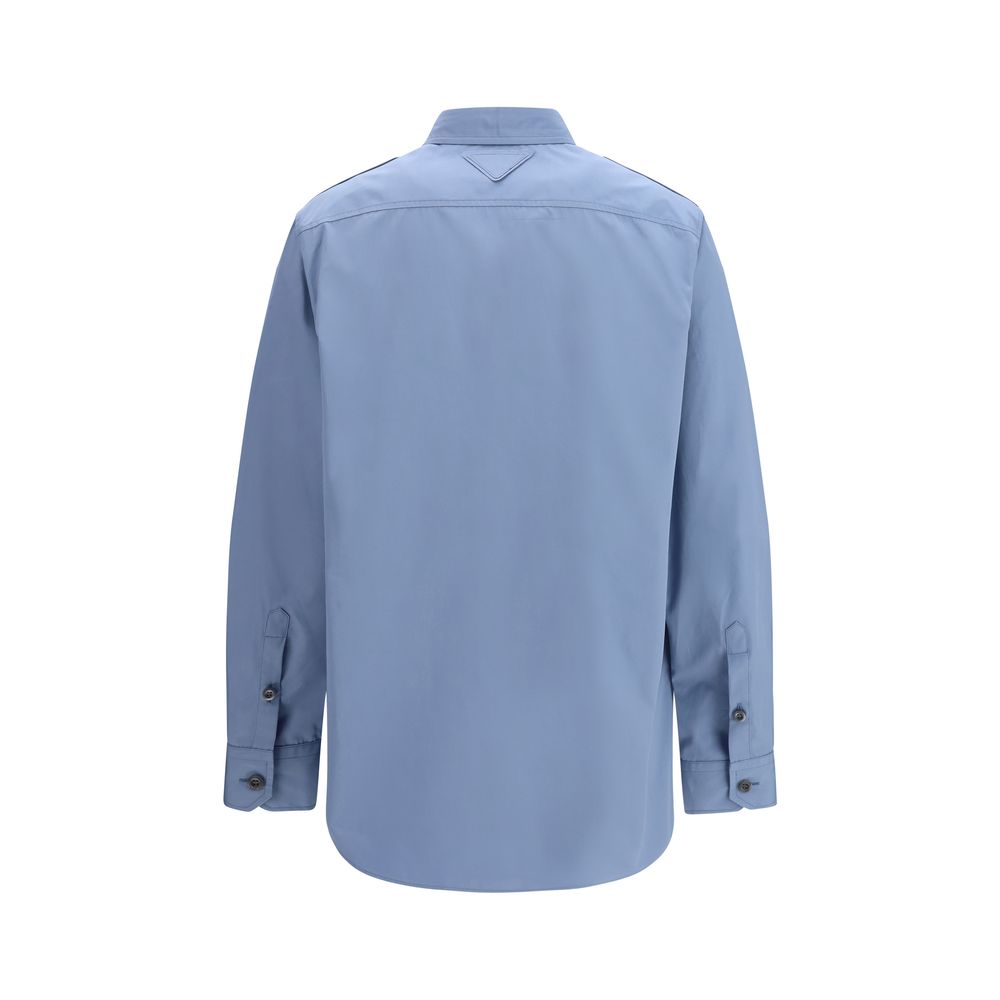 Prada Blue Cotton Dress Shirt Prada