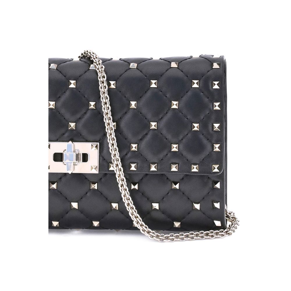 Valentino Garavani Black Lamb Ovis Aries Aries Shoulder Bag Valentino Garavani
