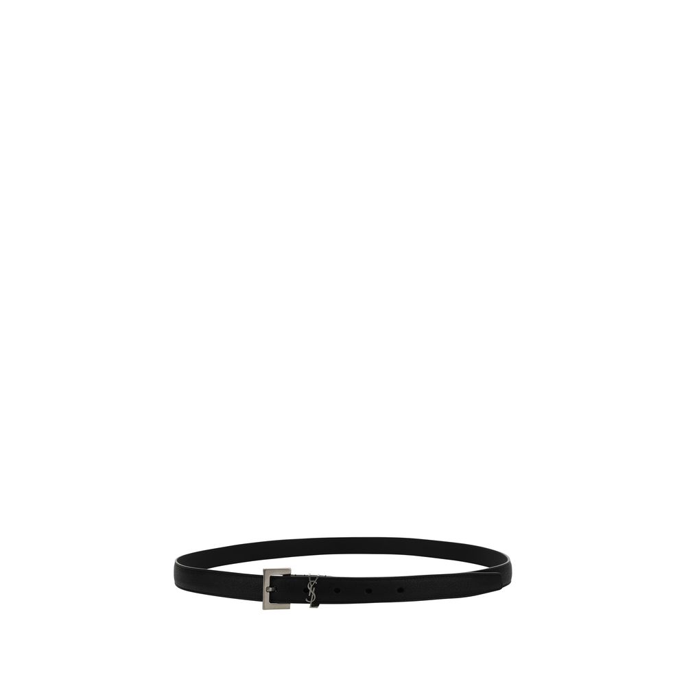 Saint Laurent Black Lamb Ovis Aries Aries Thin Belt Saint Laurent