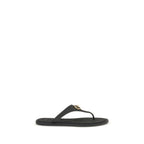 Versace Black Rubber Flip-Flop Sandals Versace