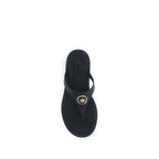 Versace Black Rubber Flip-Flop Sandals Versace