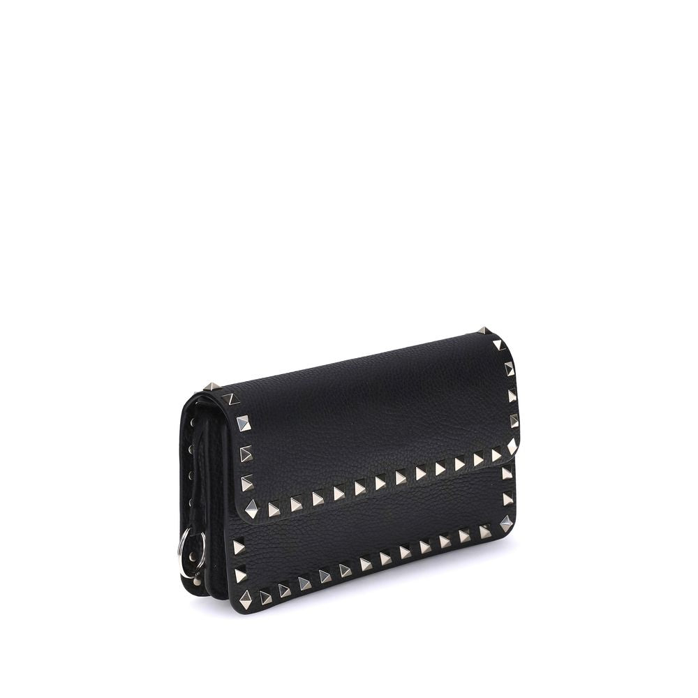 Valentino Garavani Black Calf Leather Bos Taurus Wallet Valentino Garavani