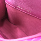 Chanel Iridescent Pink Quilted Leather Pouch Chanel