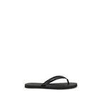 Prada Black Calf Leather Bos Taurus Flip-Flop Sandals Prada