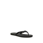 Prada Black Calf Leather Bos Taurus Flip-Flop Sandals Prada