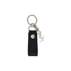Saint Laurent Black Calf Leather Bos Taurus Keychain Saint Laurent