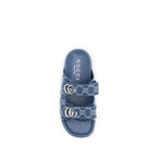 Gucci Blue Cotton Flat Sandals Gucci