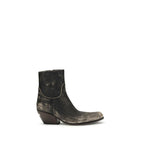 Balenciaga Black Calf Leather Bos Taurus Ankle Boots Balenciaga