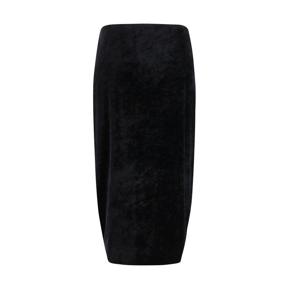 Valentino Black Viscose Long Skirt Valentino