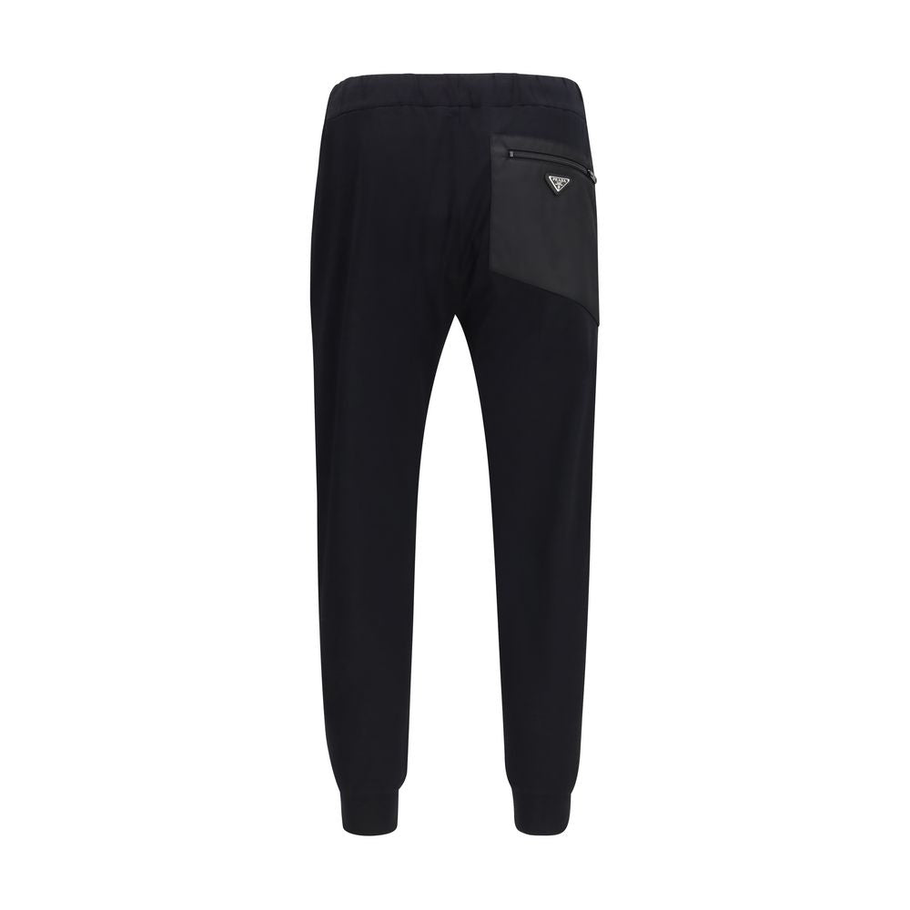 Prada Black Nylon Athletic Pants Prada