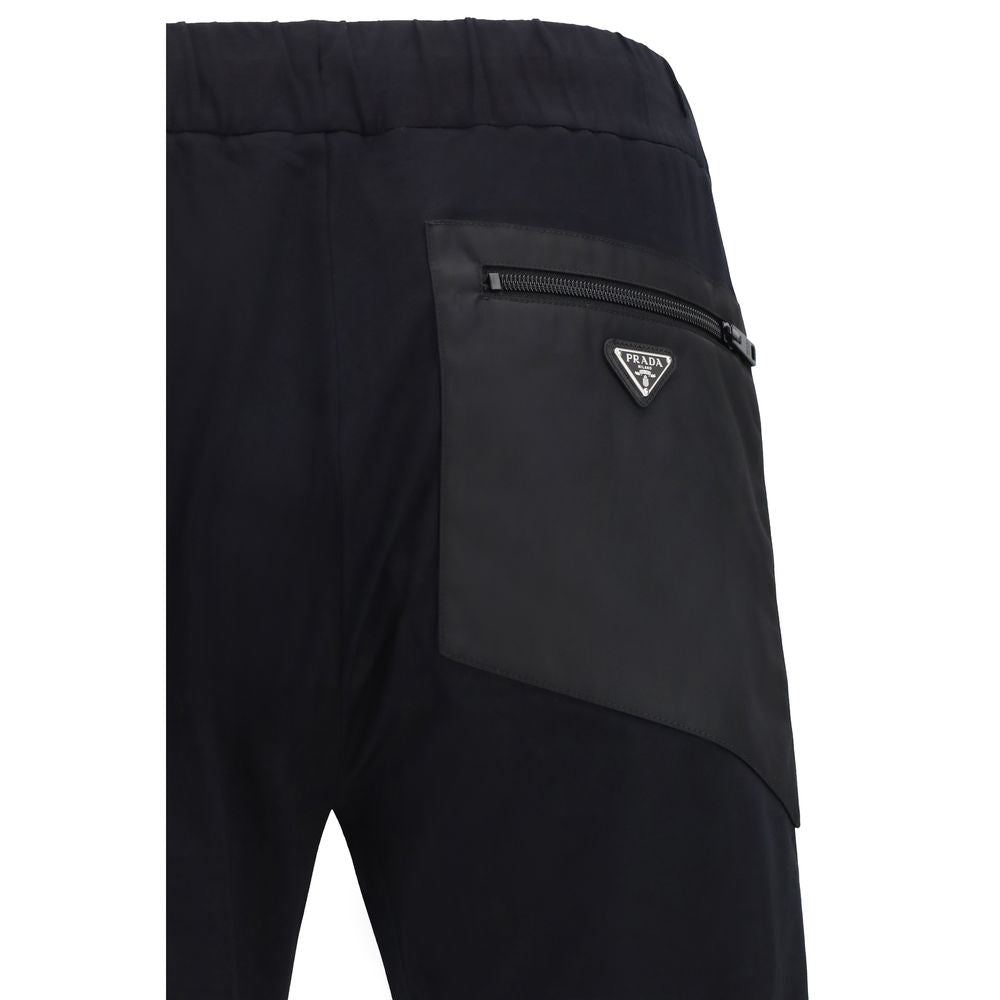 Prada Black Nylon Athletic Pants Prada