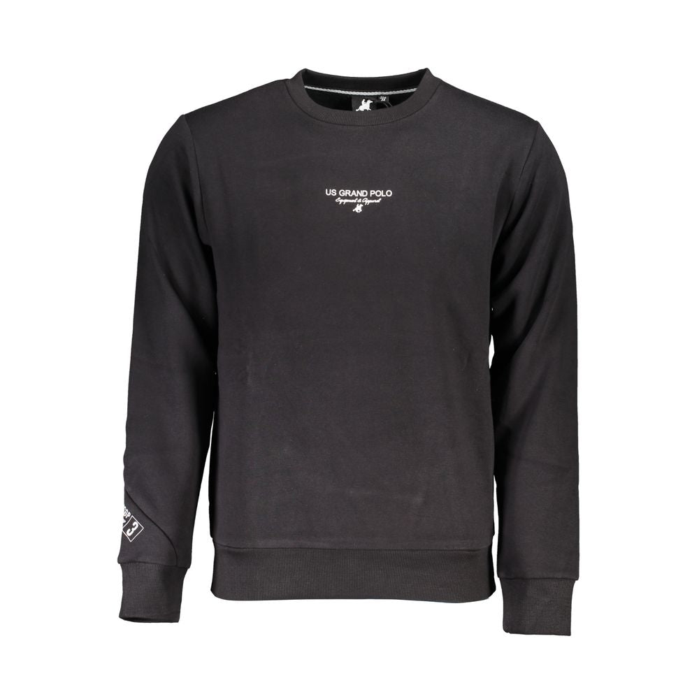 U.S. Grand Black Cotton Men Sweatshirt U.S. Grand