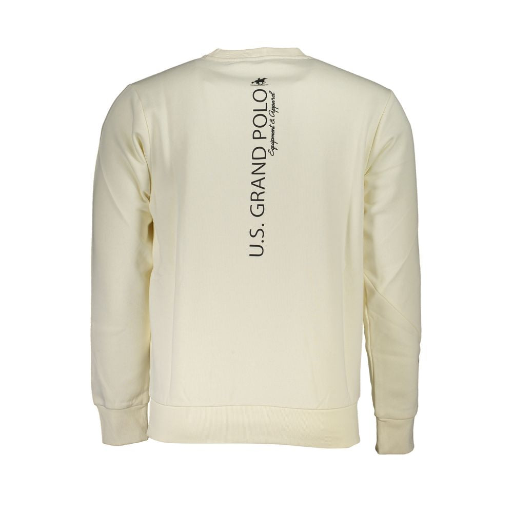 U.S. Grand White Cotton Men's Sweatshirt U.S. Grand