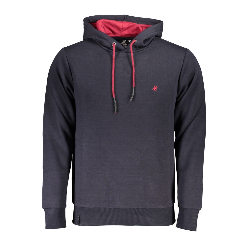 U.S. Grand Blue Cotton Men Hoodie U.S. Grand