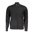 U.S. Grand Black Viscose Men Cardigan U.S. Grand