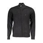 U.S. Grand Black Viscose Men Cardigan U.S. Grand