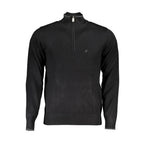 U.S. Grand Black Viscose Men's Sweater U.S. Grand