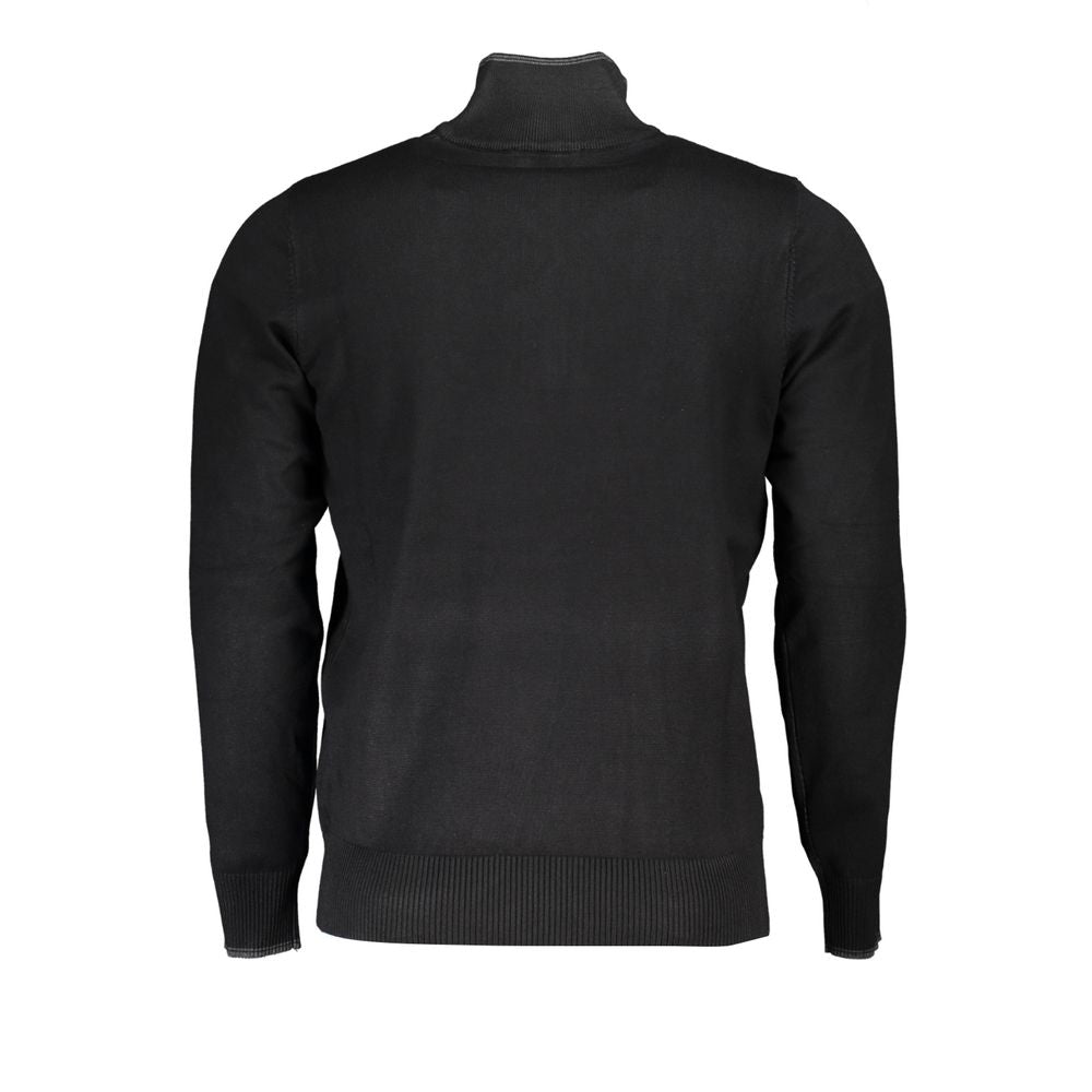 U.S. Grand Black Viscose Men's Sweater U.S. Grand