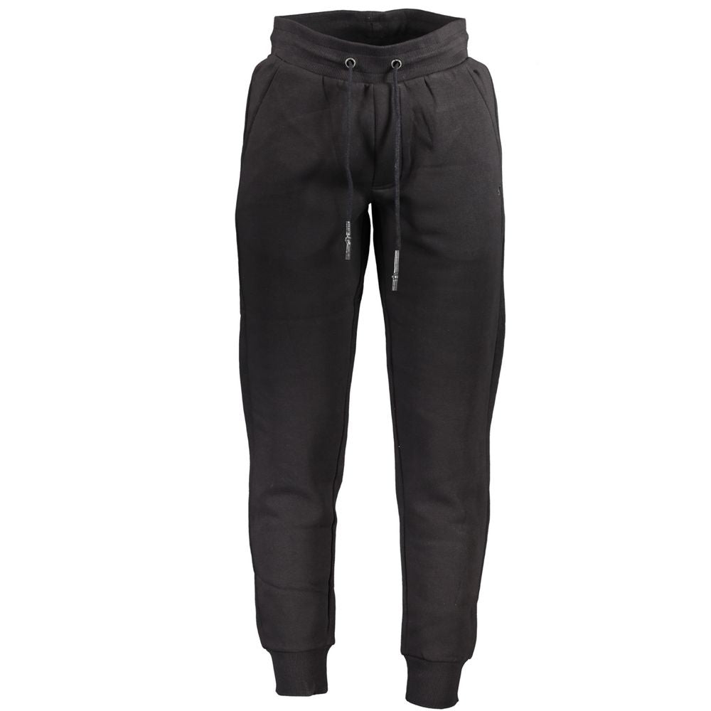 U.S. Grand Black Cotton Men's Trouser U.S. Grand
