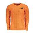 U.S. Grand Arancione Acrylic Men Sweater U.S. Grand