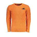 U.S. Grand Arancione Acrylic Men Sweater U.S. Grand