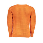 U.S. Grand Arancione Acrylic Men Sweater U.S. Grand