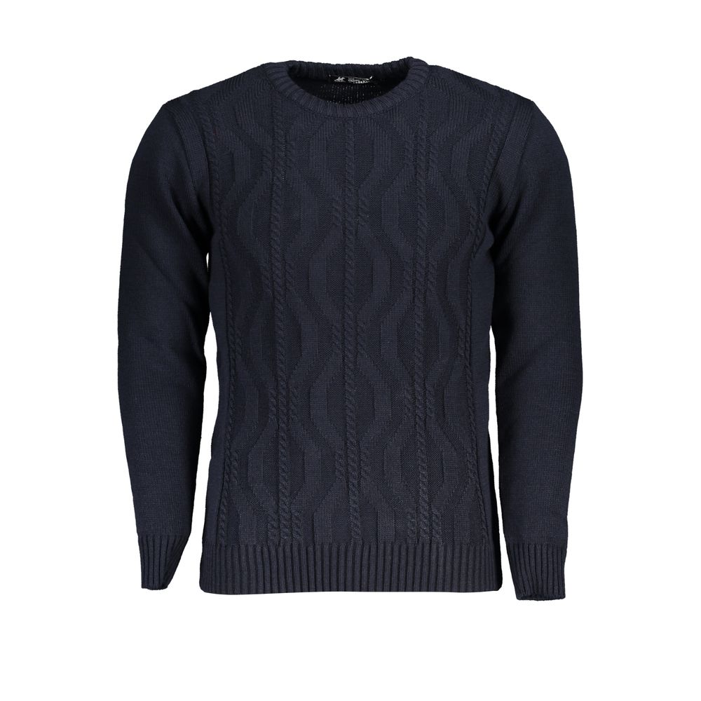 U.S. Grand Blue Acrylic Men's Sweater U.S. Grand