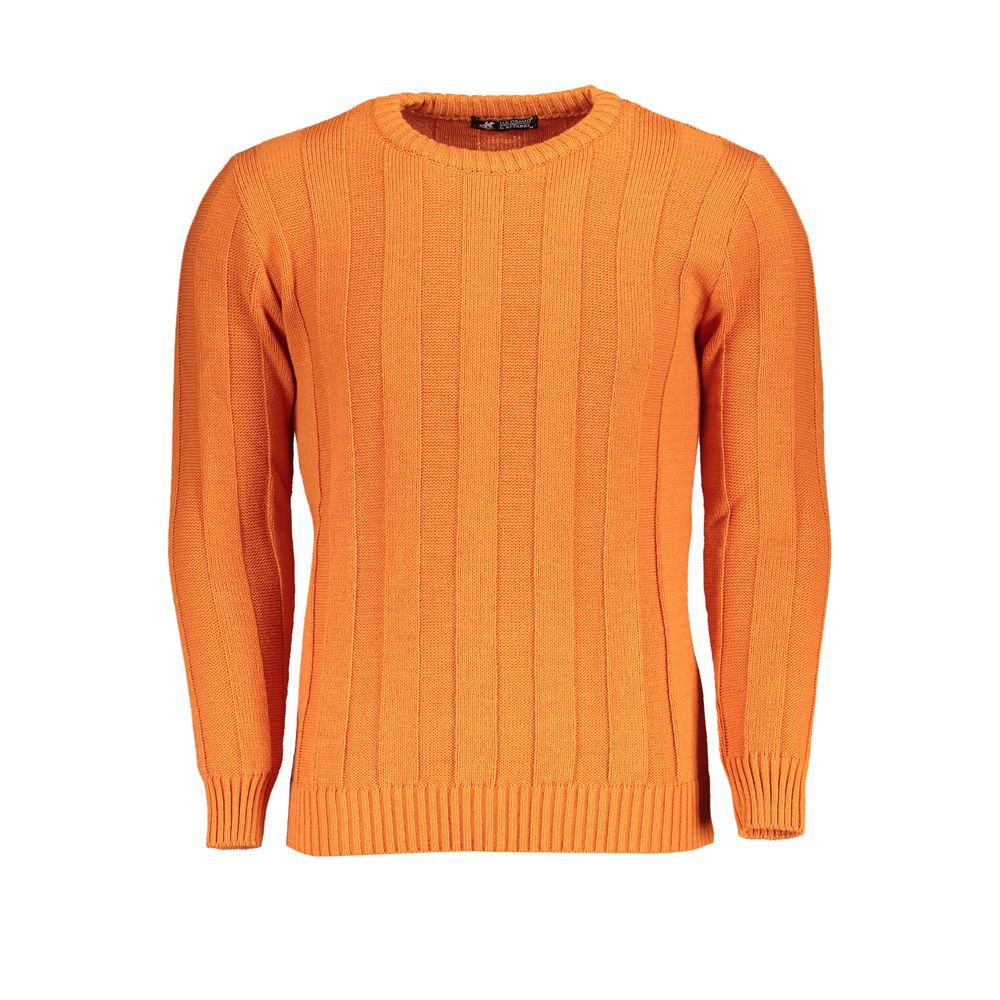 U.S. Grand Arancione Acrylic Men Sweater U.S. Grand