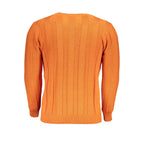 U.S. Grand Arancione Acrylic Men Sweater U.S. Grand