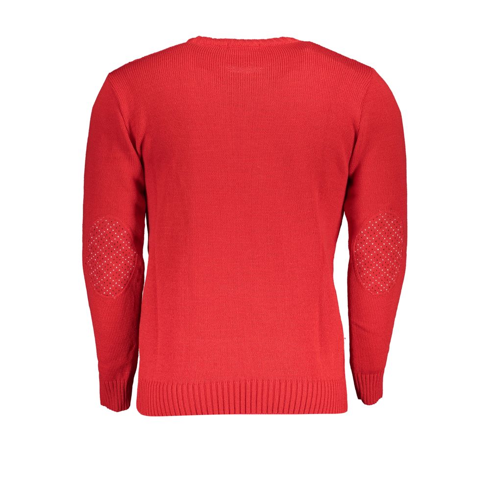 U.S. Grand Red Acrylic Men Sweater U.S. Grand
