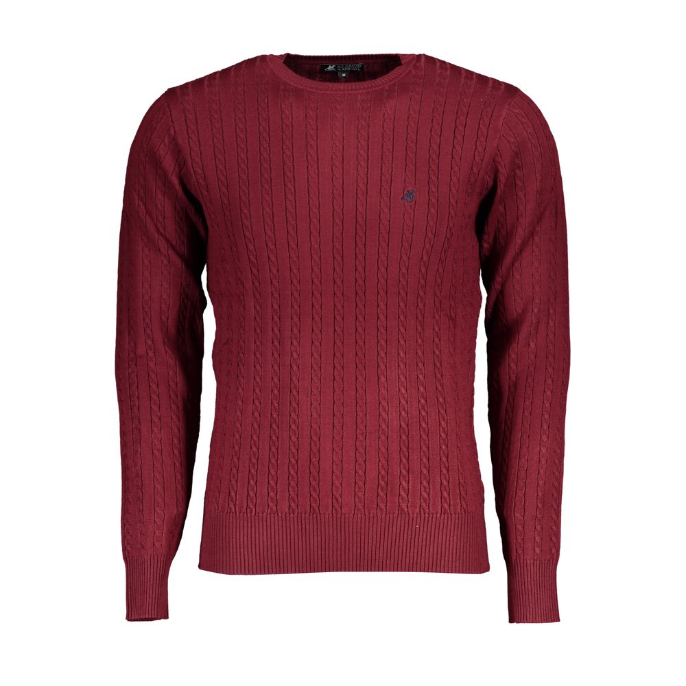 U.S. Grand Red Viscose Men's Sweater U.S. Grand