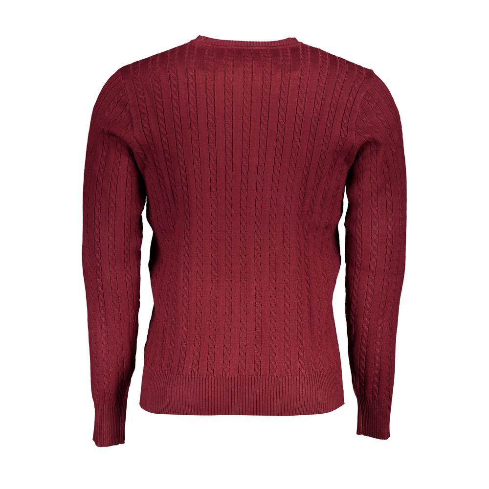 U.S. Grand Red Viscose Men's Sweater U.S. Grand