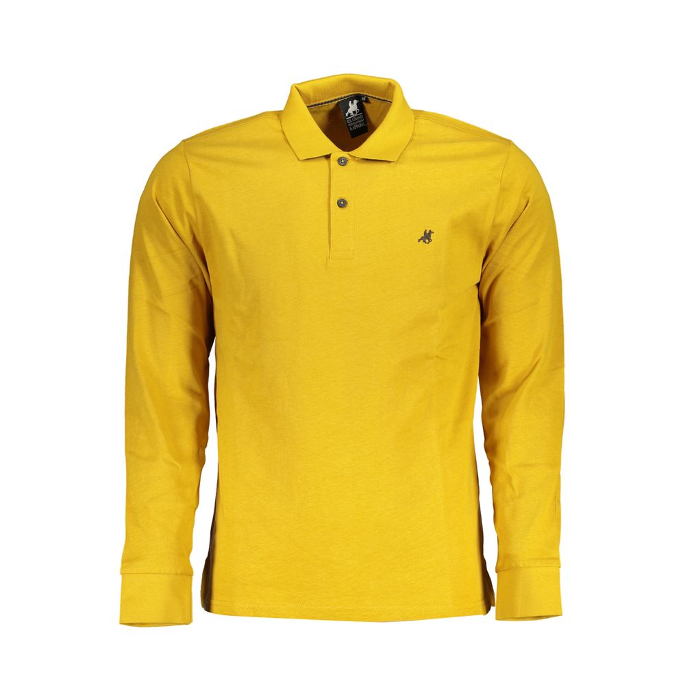 U.S. Grand Yellow Cotton Men Polo Shirt U.S. Grand