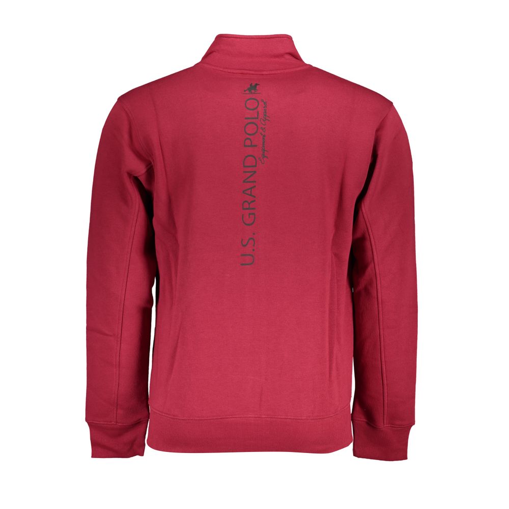 U.S. Grand Red Cotton Men Sweatshirt U.S. Grand