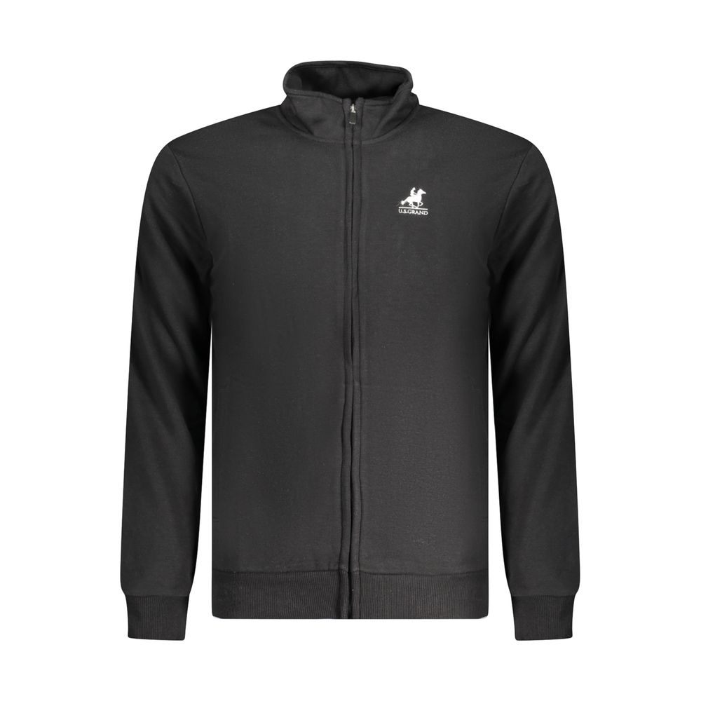 U.S. Grand Black Cotton Men Sweatshirt U.S. Grand