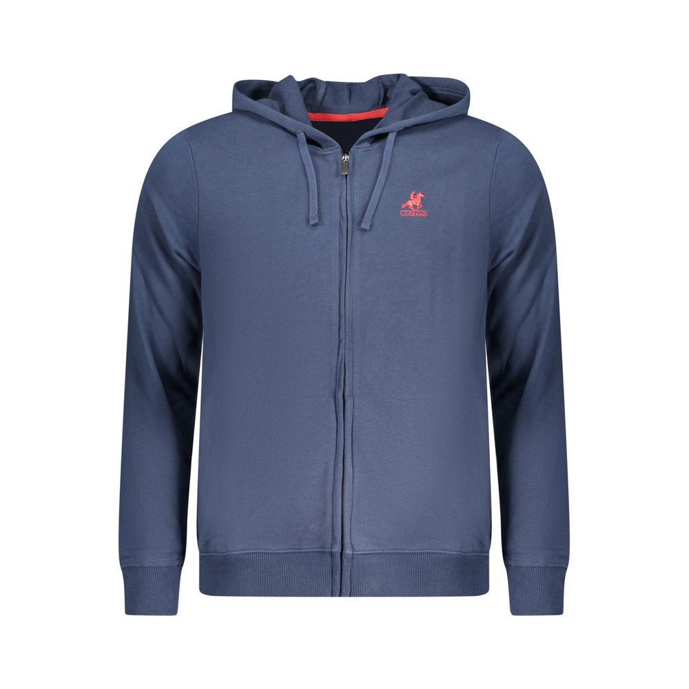 U.S. Grand Blue Cotton Men Sweatshirt U.S. Grand