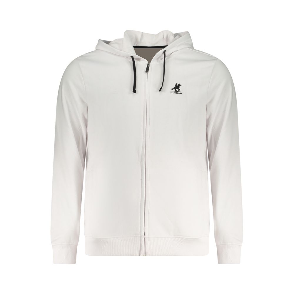 U.S. Grand White Cotton Men's Hoodie U.S. Grand