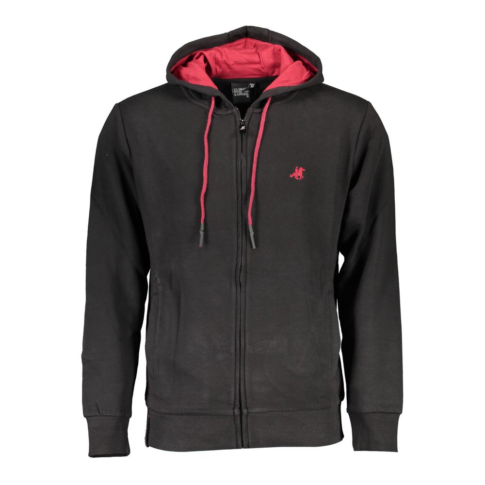 U.S. Grand Black Cotton Men's Hoodie U.S. Grand