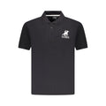 U.S. Grand Black Cotton Men Polo U.S. Grand