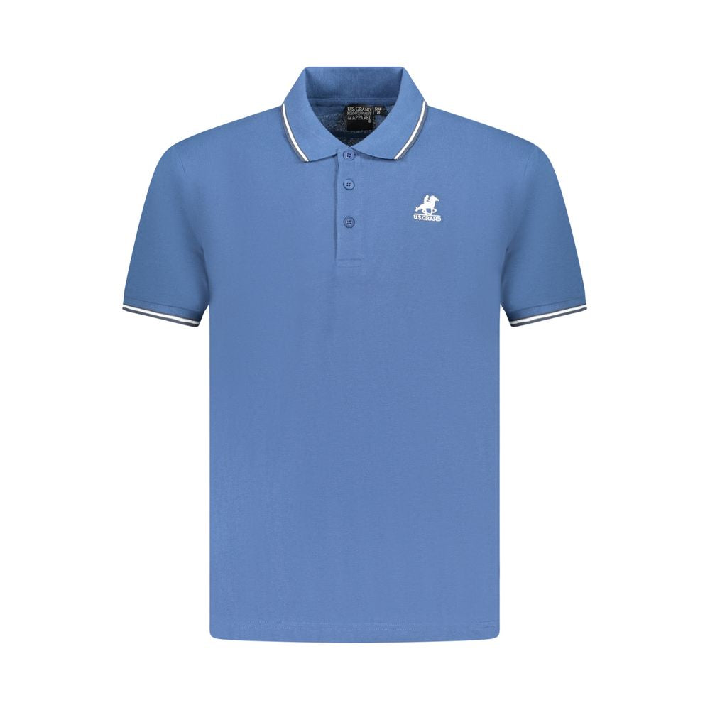 U.S. Grand Blue Cotton Men's Polo Shirt U.S. Grand