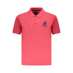 U.S. Grand Red Cotton Men Polo Shirt U.S. Grand