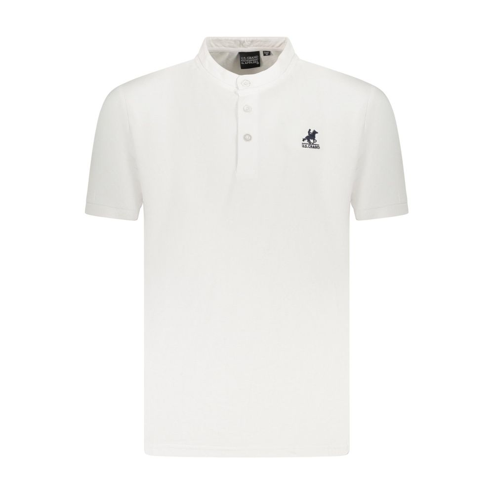 U.S. Grand White Cotton Men's Polo Shirt U.S. Grand