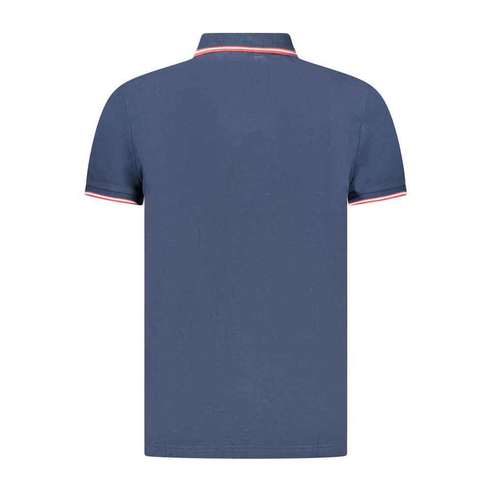 U.S. Grand Blue Cotton Men Polo U.S. Grand