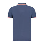 U.S. Grand Blue Cotton Men Polo U.S. Grand