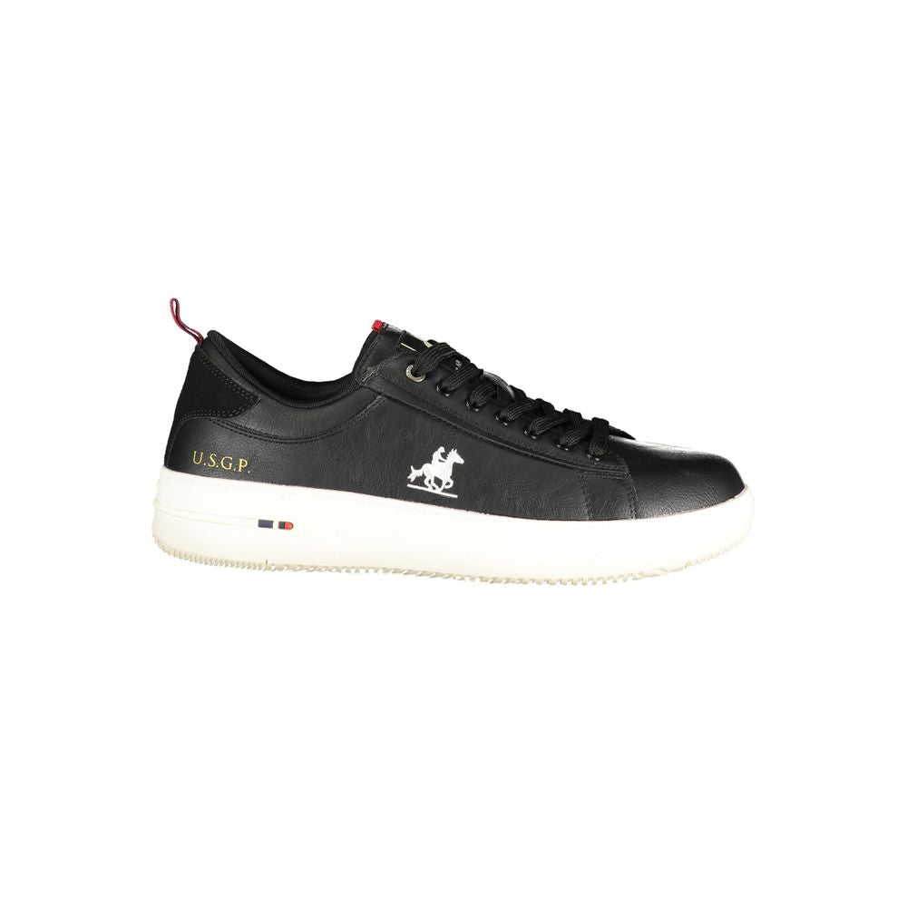 U.S. Grand Black Polyurethane Men Sneaker U.S. Grand