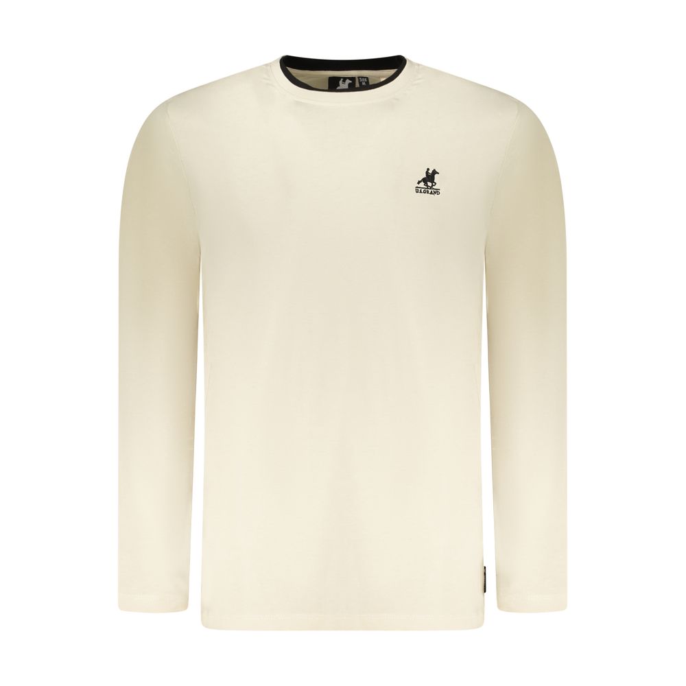 U.S. Grand Beige Cotton Men T-Shirt U.S. Grand