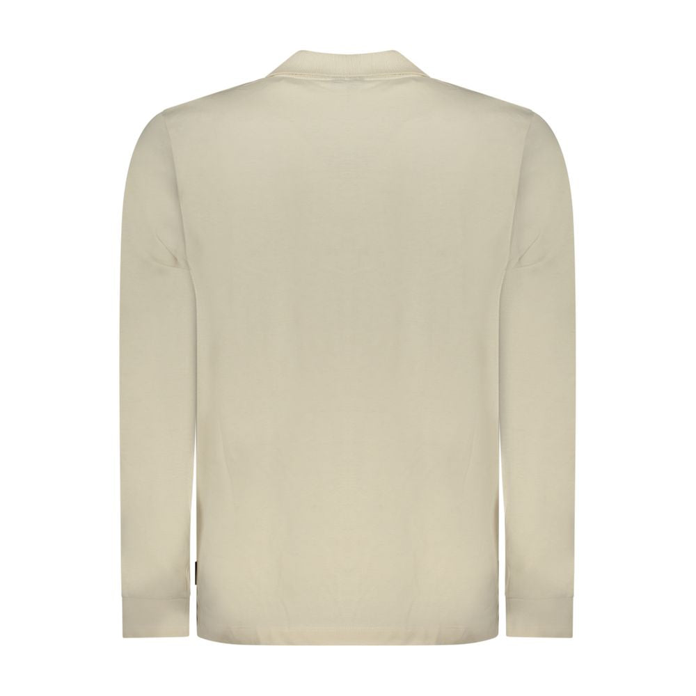 U.S. Grand Beige Cotton Men Polo Shirt U.S. Grand