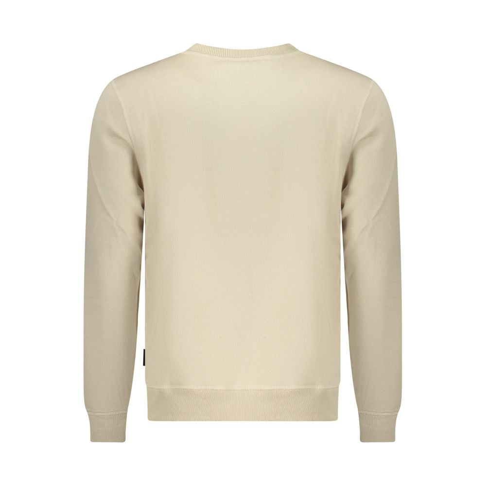 U.S. Grand Beige Polyester Men Sweatshirt U.S. Grand