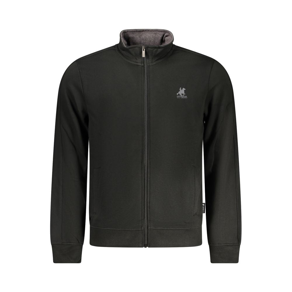 U.S. Grand Black Cotton Men Sweatshirt U.S. Grand