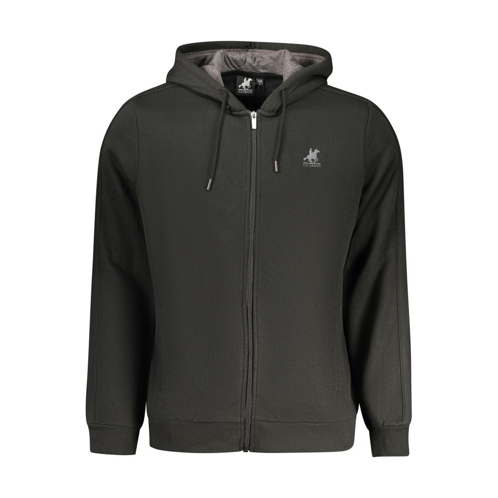 U.S. Grand Black Cotton Men Hoodie U.S. Grand